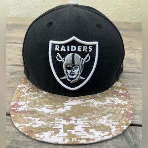 Oakland Raiders Salute to Service Camo New Era Fitted Hat